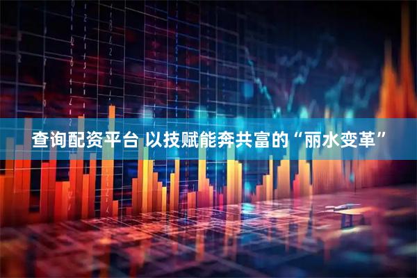查询配资平台 以技赋能奔共富的“丽水变革”