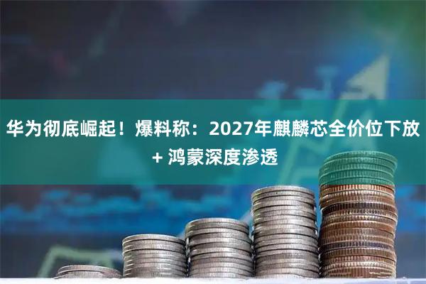 华为彻底崛起!爆料称:2027年麒麟芯全价位下放 + 鸿蒙深度渗透