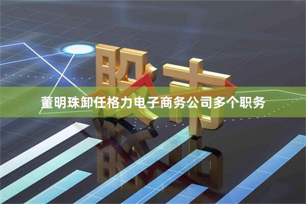 董明珠卸任格力电子商务公司多个职务